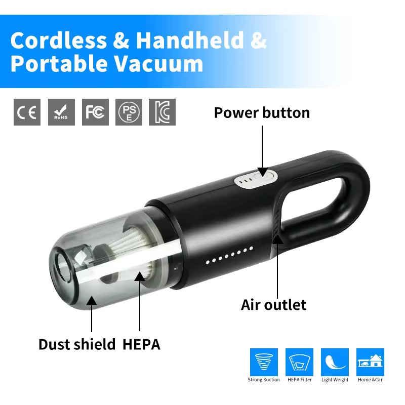 Mini Portable Car And Home Vacuum Cleaner